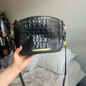 Brahmin cross body bag, black with gold hardware